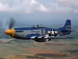 A restored  P-51 Mustang