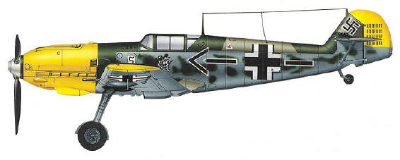 Adolf Galland's Messerschmitt Bf 109E of JG.26 Schlageter Kdz. France 1940