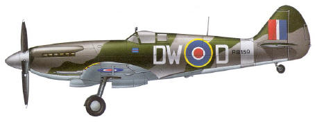 A Supermarine Spitfire Mk XIV of 610 Fighter Squadron Royal Air Force - England 1944