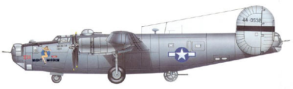 A Consolidated B-24J Liberator 819th Bomber Squadron 30th Bomber Group 7th Air Force US Army Air Force