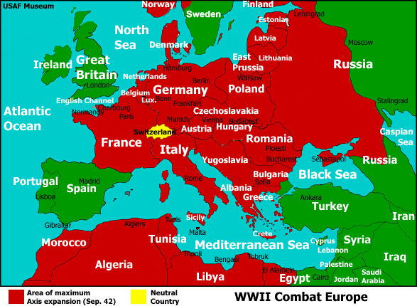 Nazi territory map - September 1942